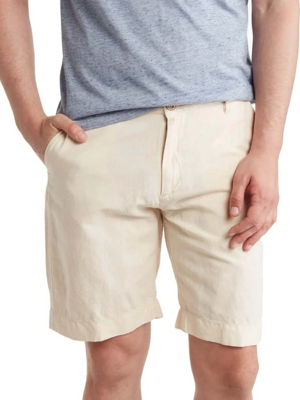 NWT Faherty Men's Malibu Linen & Cotton Chino Shorts Cream Size 34 Coastal